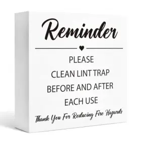 BMH182 QEMURIA Laundry Reminder Sign Wood Box Block Plaque