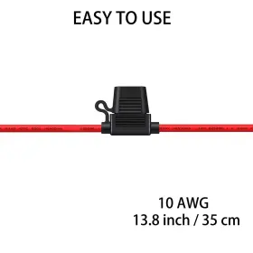 073863172160 QIZPCER Gauge Fuse Holder Awg Inline Blade Amp #3
