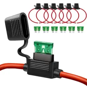723508455096 QIZPCER Awg Inline Fuse Holder Gauge Blade Pack