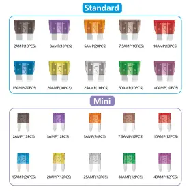 BXS-266 QIZPCER Car Fuses Blade Standard Mini Au Kit #2