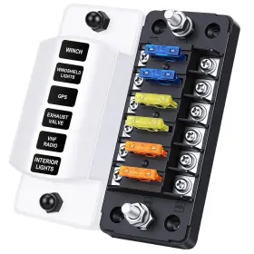 445015375379 RANDPOW Fuse Block Circuits Box Negative Bus Fu