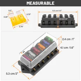 726084472563 RED WOLF Fuse Block Blade Box Negative Bus Atc #3