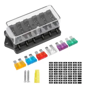 726084472563 RED WOLF Fuse Block Blade Box Negative Bus Atc