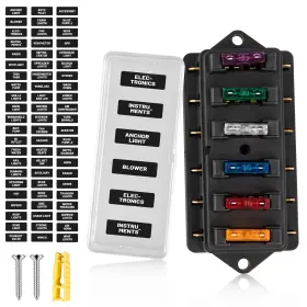RWF-BS-0014 RED WOLF Fuse Block Boat Auto Rv Trailer Power