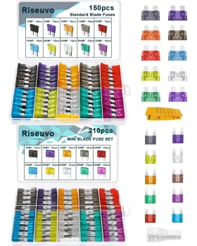 1801000000001-R RISEUVO Car Blade Fuses Rv Standard Mini Kit