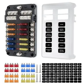 BLOCK-12 SCELRIN Marine Fuse Box Led Indicator Waterproof
