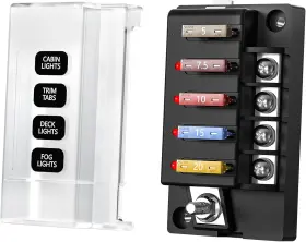 4-WAY-FUSE-BOX SIAPUPY Block Circuits Waterproof Marine Panel