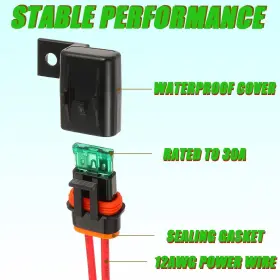 762917156149 SIGANDG Inline Fuse Holder Waterproof Awg Gauge #3