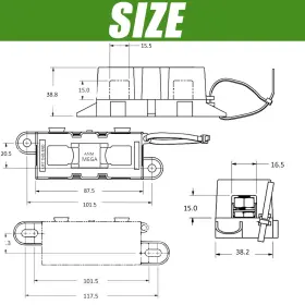 762917293295 SIGANDG Amg Fuse Holder Anm Bolt Pack #3