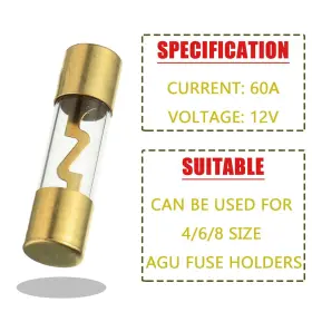 762917293394 SIGANDG Agu Fuse Glass Car Audio Auto Marine Amp #3