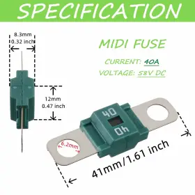 762917293585 SIGANDG Midi Fuse Holder High Screw #2