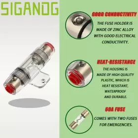 762917293882 SIGANDG Agu Fuse Holder Gauge Awg Power Wire #2