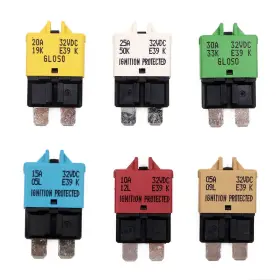 E39-6PCS-MIXED T-TOCAS Resettable Blade Fuse Car Marine Rv