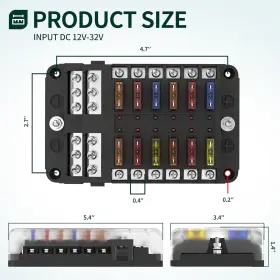 313052147174 TIGERILY Fuse Block Volt Blade Led Indicator #2