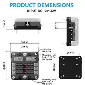 584847909877 TIGWIN Fuse Box Blade Block Circuit Negative Bus #2