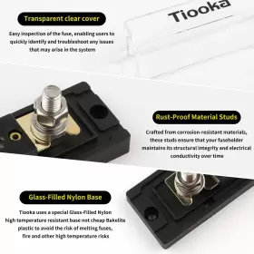 724725666067 TIOOKA Fuse Holder Gauge Awg Amp Kit #3