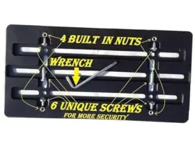 RIVG814 TRUNKNETS Front Bumper Licens Plate Brack Holder Set