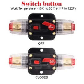 BT0004-60A TUIJODAIX Pack Audio Inline Circuit Breaker Manual #2