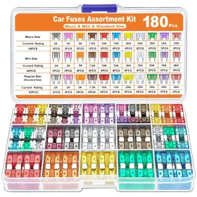 180PCS TURBO-ROOFINDS Car Mini Blade Fuse Standard Automoti #2