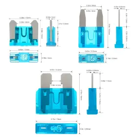 180PCS TURBO-ROOFINDS Car Mini Blade Fuse Standard Automoti #3