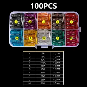 50PCS TURBO-ROOFINDS Blade Car Fuse
