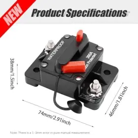 768553937654 UOIENRT Circuit Breaker Waterproof Inline Fuse #2