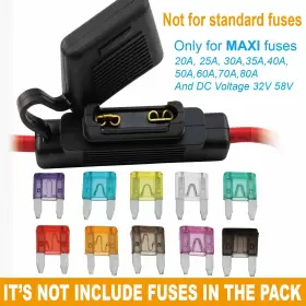 789318080705 VANSIHO Line Gauge Awg Waterproof Fuse Holder #2