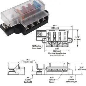 ZT-4 VOZINMOST Blade Fuse Box Cover Ato Block Holder #3