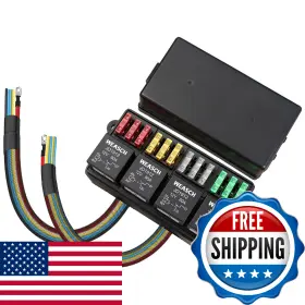 B0FSD3RC9J WEASCH Relay Box Wired Panel Slot Fuse Au