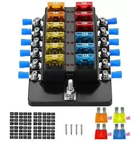609792218060 WEIRUIXIN Blade Fuse Block Box Holder Led