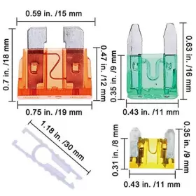 313108464491 WINLYN Car Blade Fuses Standard Mini Kit #2