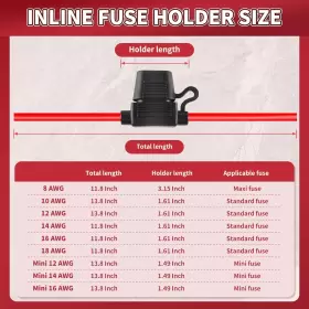 313043046097 XIOGZAXI Inline Fuse Holder Standard Gauge Blade #2