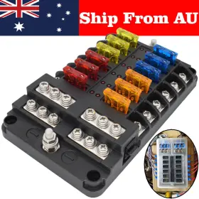 1I706145EFUS XUKEY Blade Fuse Box Block Holder Led Car Boat #2