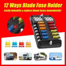 1I706145EFUS XUKEY Blade Fuse Box Block Holder Led Car Boat