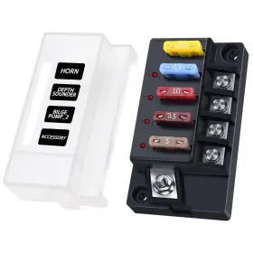 12VFBWC4W YEZRILER Waterproof Fuse Block Circuits Led Car Rv