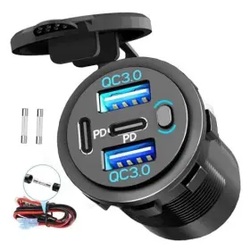 2QC2PDSWITCH YUYAO ERWEN ELECTRICAL FACTORY Quad Port Usb Led