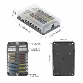 793481766038 ZBSJAKU Blade Fuse Box Circuits Negative Bus Led #3