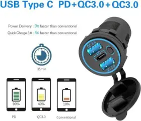 725889854253 ZENNOVA Usb Charger Power Socket Waterproof #3