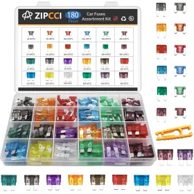 180KIT ZIPCCI Car Fuses Standard Mini Fus Kit