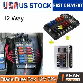 TF-BXH-12 ZXMT Blade Car Fuse Box Block Holder Led Indicator