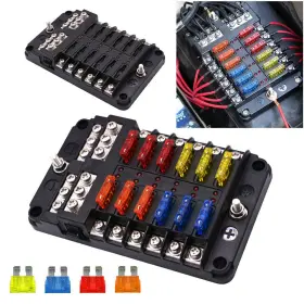 USFF-BXH12 ZXMT Blade Fuse Box Block Holder Led Indicator Car