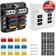 6 Way 12V Blade Fuse Block Marine Fuse Box LED Indicator Waterproof RV Boat Car.