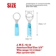 500PCS Blue 16-14AWG Gauge 3/8" Heat Shrink Ring Terminals Crimp Wire Connectors