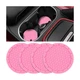FALVFUN Car Cup Holder Coasters, 2 PCS Waterproof Non-Slip Sift Spill Pink
