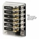 Blue Sea 5015 ST Glass Fuse Block 6 Circuit w/Cover Negative Bus Marine