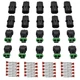 MUYI 10 Kit 2 Pin Weather Pack Connector for 20-14 AWG Wire Harness 2.5mm Series