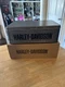 Harley Davidson Metal Galvanized looking Tin Tray / Box w/ 6 Spot Divider
