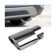 Stainless Steel Car Exhaust Tip, 2.5" Inlet 3" Adjustable Silver/Straight