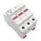 Eaton Bussmann CHM3DI 10x38 Fuse Holder, 3-Pole, 600V 30A Max, DIN Rail