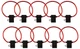 Install Bay ATFH12C‑10 12 Gauge ATC Fuse Holder With Cover - Pack of 10